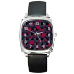 Decorative love Square Metal Watch