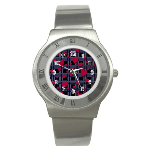 Decorative love Stainless Steel Watch from ArtsNow.com Front