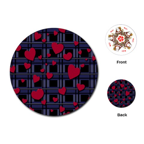 Decorative love Playing Cards (Round)  from ArtsNow.com Front
