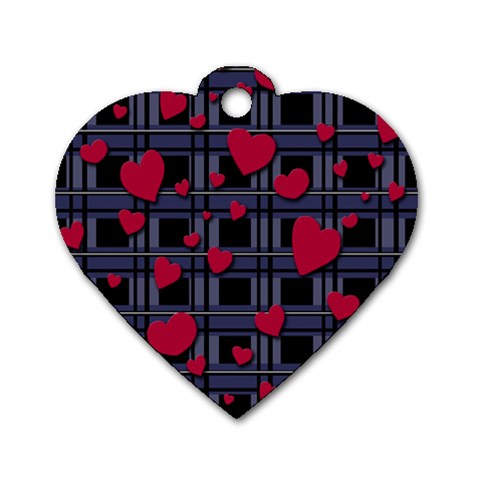 Decorative love Dog Tag Heart (One Side) from ArtsNow.com Front