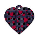 Decorative love Dog Tag Heart (One Side)