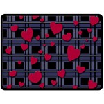 Decorative love Fleece Blanket (Large) 