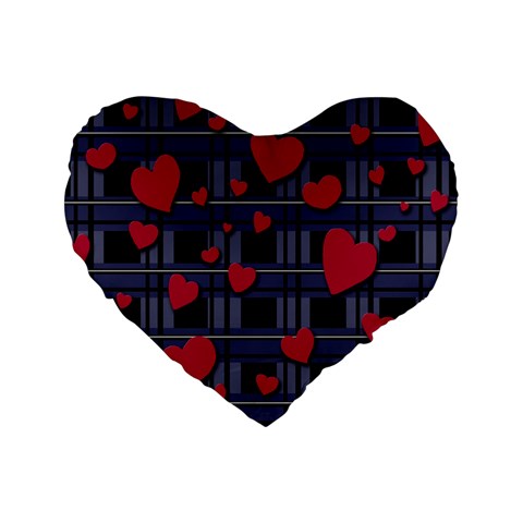 Decorative love Standard 16  Premium Heart Shape Cushions from ArtsNow.com Front