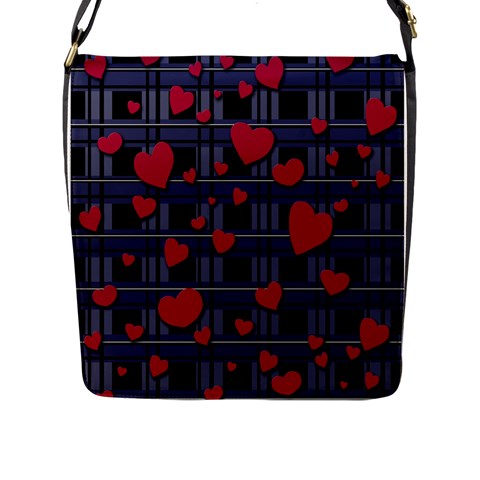 Decorative love Flap Messenger Bag (L)  from ArtsNow.com Front