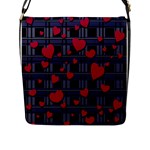 Decorative love Flap Messenger Bag (L) 