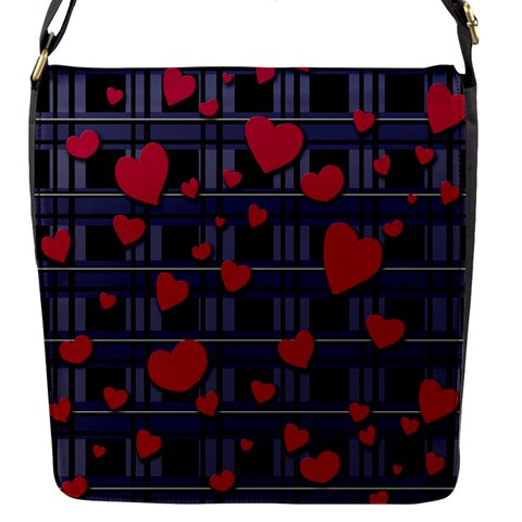 Decorative love Flap Messenger Bag (S) from ArtsNow.com Front