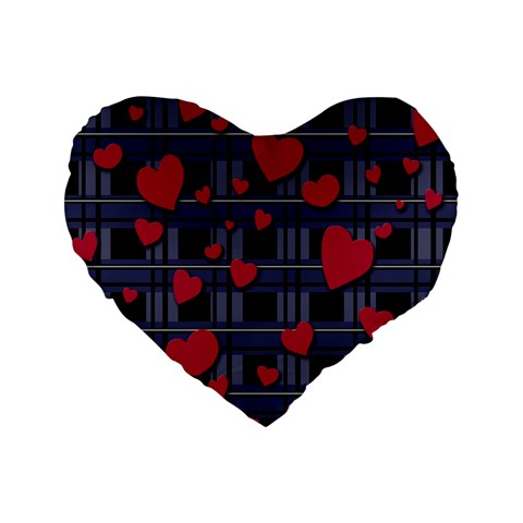 Decorative love Standard 16  Premium Flano Heart Shape Cushions from ArtsNow.com Front