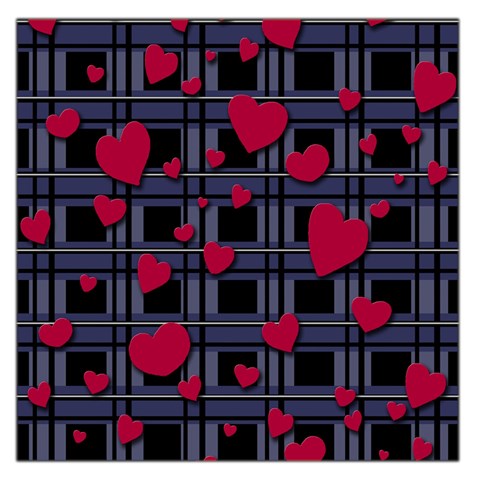 Decorative love Large Satin Scarf (Square) from ArtsNow.com Front