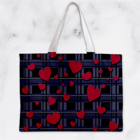 Decorative love Zipper Mini Tote Bag from ArtsNow.com Front