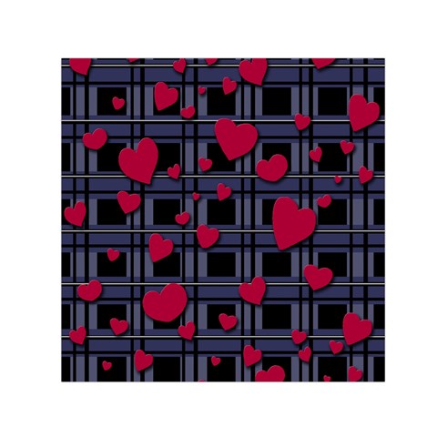 Decorative love Small Satin Scarf (Square) from ArtsNow.com Front