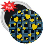 Love design 3  Magnets (10 pack) 