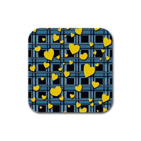 Love design Rubber Square Coaster (4 pack)  from ArtsNow.com Front