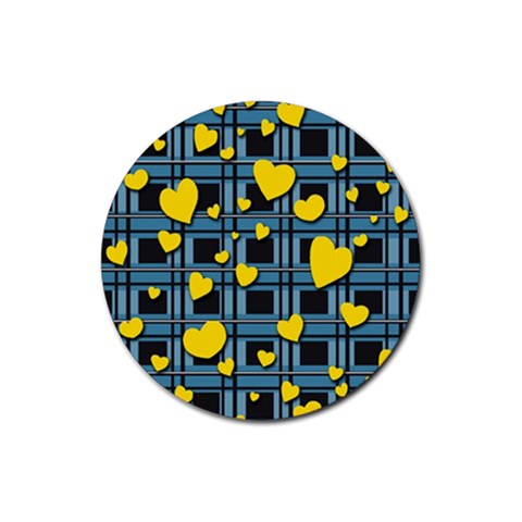 Love design Rubber Round Coaster (4 pack)  from ArtsNow.com Front