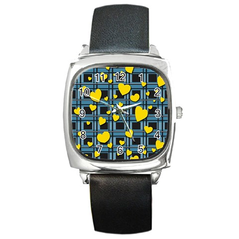 Love design Square Metal Watch from ArtsNow.com Front