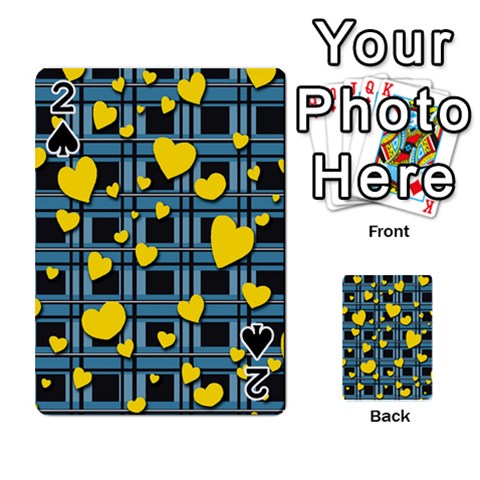 Love design Playing Cards 54 Designs  from ArtsNow.com Front - Spade2