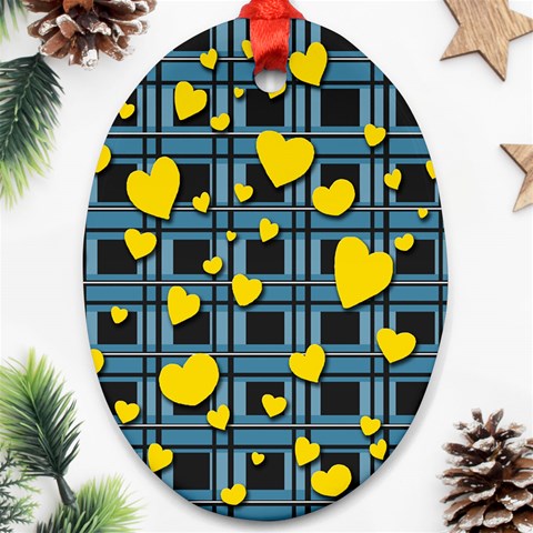 Love design Oval Ornament (Two Sides) from ArtsNow.com Front