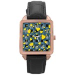 Love design Rose Gold Leather Watch 