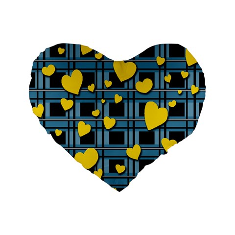 Love design Standard 16  Premium Flano Heart Shape Cushions from ArtsNow.com Front