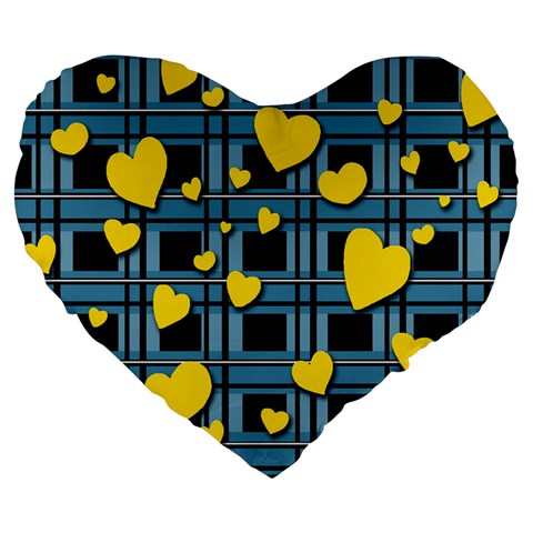 Love design Large 19  Premium Flano Heart Shape Cushions from ArtsNow.com Front