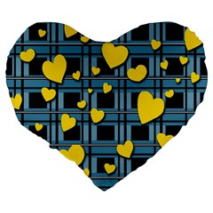 Love design Large 19  Premium Flano Heart Shape Cushions from ArtsNow.com Back