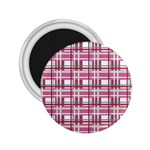 Pink plaid pattern 2.25  Magnets