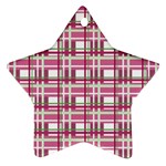 Pink plaid pattern Ornament (Star) 