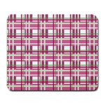 Pink plaid pattern Large Mousepads