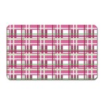 Pink plaid pattern Magnet (Rectangular)