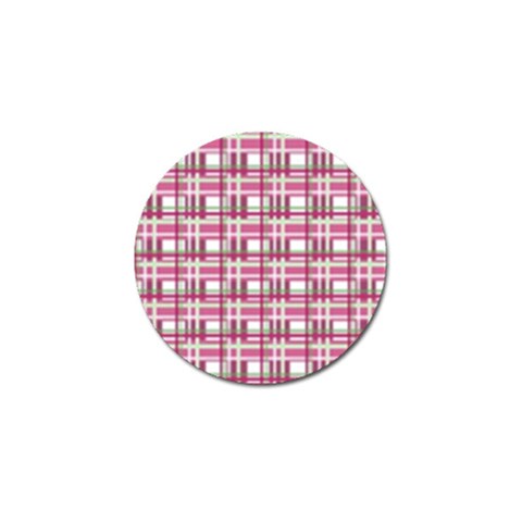 Pink plaid pattern Golf Ball Marker (10 pack) from ArtsNow.com Front