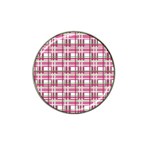 Pink plaid pattern Hat Clip Ball Marker