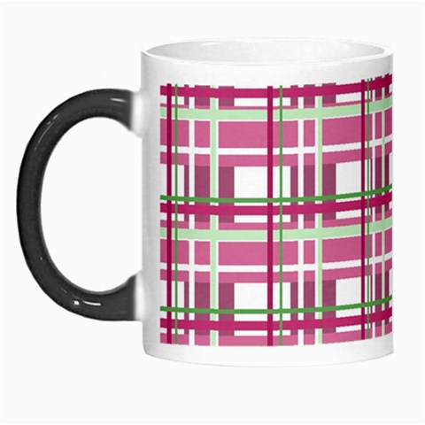 Pink plaid pattern Morph Mugs from ArtsNow.com Left