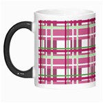 Pink plaid pattern Morph Mugs