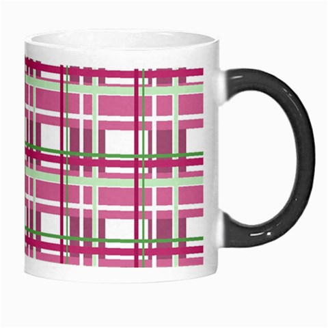 Pink plaid pattern Morph Mugs from ArtsNow.com Right