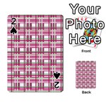 Pink plaid pattern Playing Cards 54 Designs 