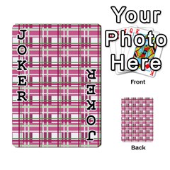 Pink plaid pattern Playing Cards 54 Designs  from ArtsNow.com Front - Joker1