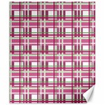 Pink plaid pattern Canvas 8  x 10 