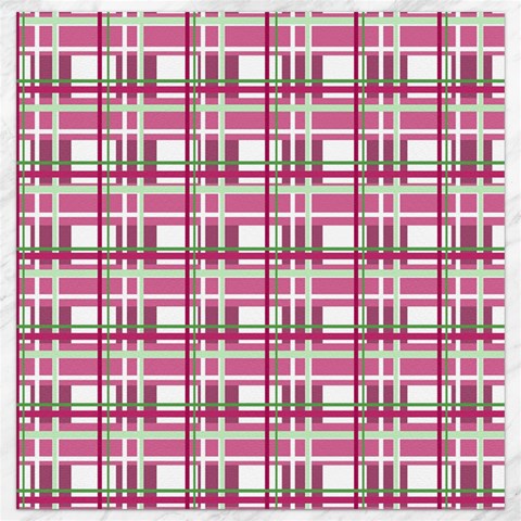 Pink plaid pattern Canvas 12  x 12   from ArtsNow.com 11.4 x11.56  Canvas - 1