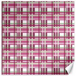 Pink plaid pattern Canvas 12  x 12  