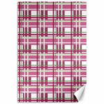 Pink plaid pattern Canvas 12  x 18  