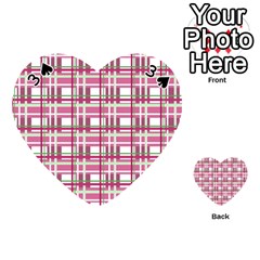 Pink plaid pattern Playing Cards 54 (Heart)  from ArtsNow.com Front - Spade3