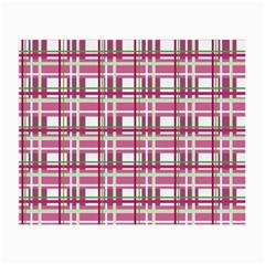 Pink plaid pattern Small Glasses Cloth (2 Front