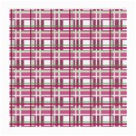 Pink plaid pattern Medium Glasses Cloth