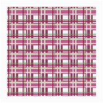 Pink plaid pattern Medium Glasses Cloth (2-Side)
