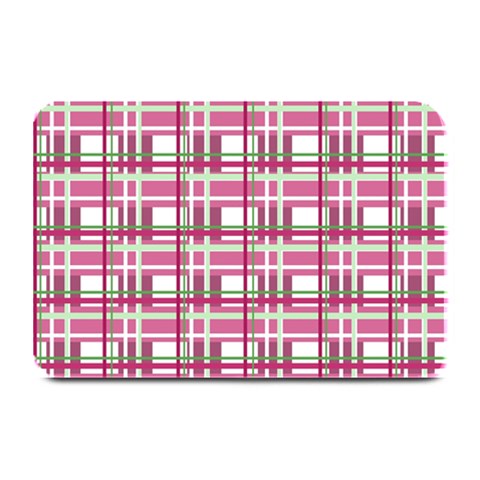 Pink plaid pattern Plate Mats from ArtsNow.com 18 x12  Plate Mat
