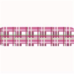 Pink plaid pattern Large Bar Mats