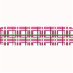 Pink plaid pattern Large Bar Mats