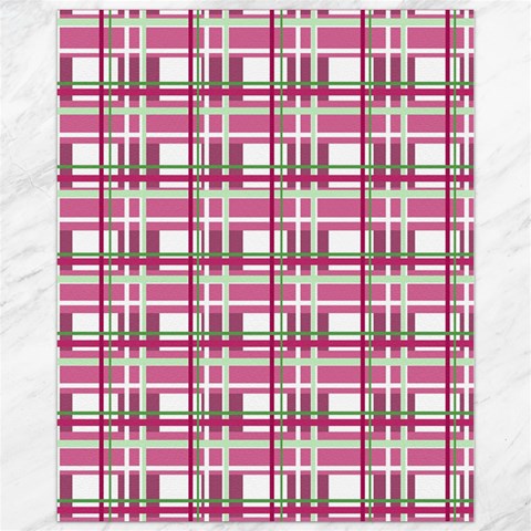 Pink plaid pattern Canvas 11  x 14   from ArtsNow.com 10.95 x13.48  Canvas - 1