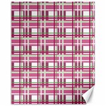 Pink plaid pattern Canvas 11  x 14  