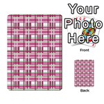 Pink plaid pattern Multi-purpose Cards (Rectangle) 