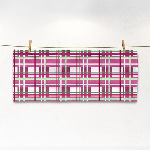 Pink plaid pattern Cosmetic Storage Cases from ArtsNow.com Front